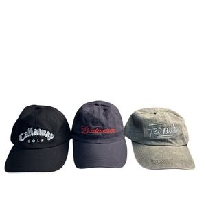 Callaway Budweiser Ferny's Black Navy Grey Adjustable Baseball Cap 3pc Bundle
